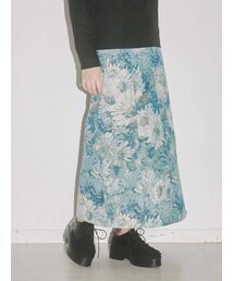floralジャガードロングスカート