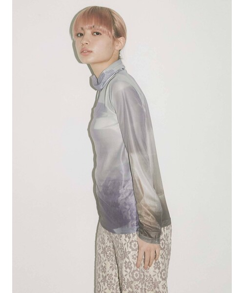 merryjenny diary シアーメッシュ tops merry jenny（メリージェニー）の「diaryシアーメッシュtops（T