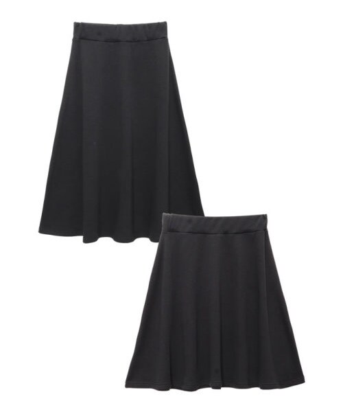 Re:EDIT（リエディ）の「お試しメール便送料無料 CHICMUSEあったか裏起毛フレアスカート（スカート・レディース・ブラック/グレー/チャコールグレー/ダークブラウン/ボルドー/グリーン/カーキ/ネイビー/ワイン・ミディ丈M/ミディ丈L/ロング丈M/ロング丈L）」の2枚目の写真