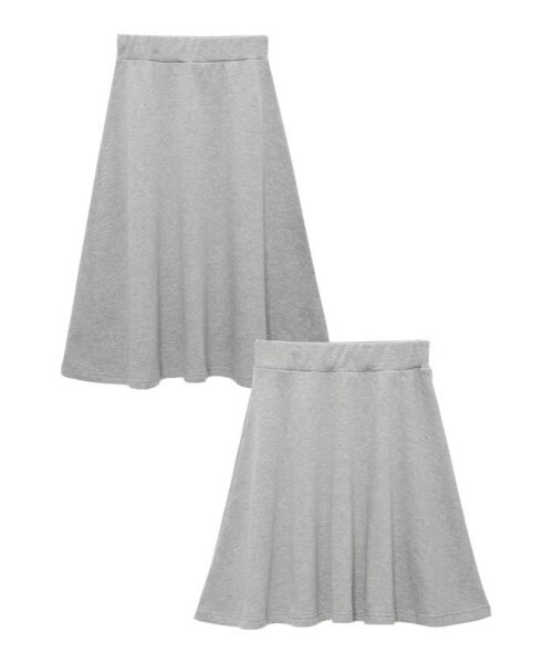 Re:EDIT（リエディ）の「お試しメール便送料無料 CHICMUSEあったか裏起毛フレアスカート（スカート・レディース・ブラック/グレー/チャコールグレー/ダークブラウン/ボルドー/グリーン/カーキ/ネイビー/ワイン・ミディ丈M/ミディ丈L/ロング丈M/ロング丈L）」の3枚目の写真