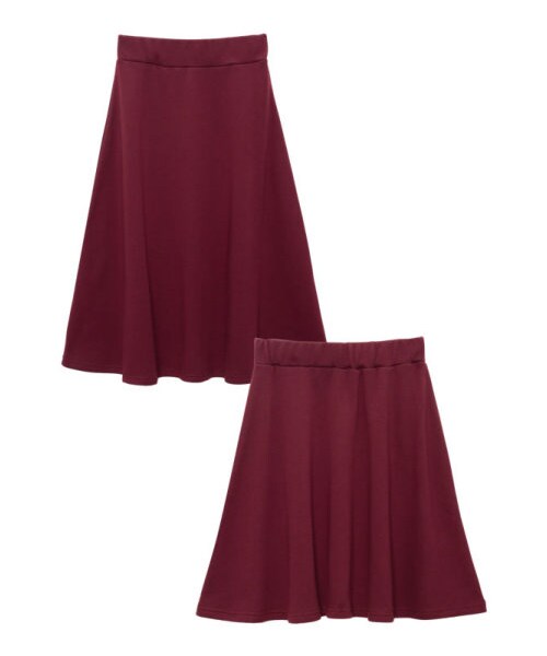 Re:EDIT（リエディ）の「お試しメール便送料無料 CHICMUSEあったか裏起毛フレアスカート（スカート・レディース・ブラック/グレー/チャコールグレー/ダークブラウン/ボルドー/グリーン/カーキ/ネイビー/ワイン・ミディ丈M/ミディ丈L/ロング丈M/ロング丈L）」の6枚目の写真