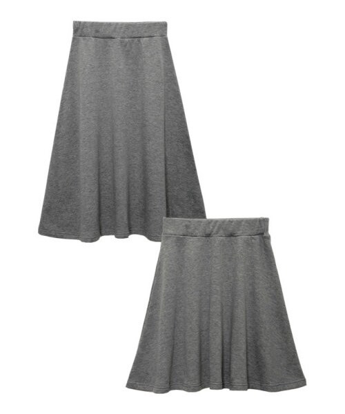 Re:EDIT（リエディ）の「お試しメール便送料無料 CHICMUSEあったか裏起毛フレアスカート（スカート・レディース・ブラック/グレー/チャコールグレー/ダークブラウン/ボルドー/グリーン/カーキ/ネイビー/ワイン・ミディ丈M/ミディ丈L/ロング丈M/ロング丈L）」の4枚目の写真