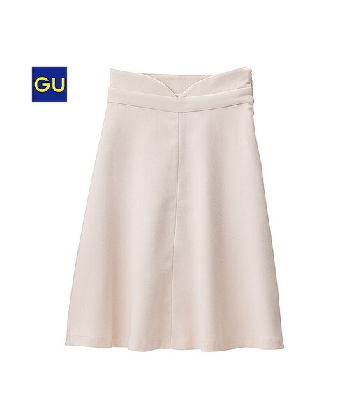 GU（ジーユー）の「（GU）ハイウエストフレアスカート（WOMEN ⁄ スカート・レディース・BLACK/NATURAL/NAVY・XL/L/S/M）」の3枚目の写真