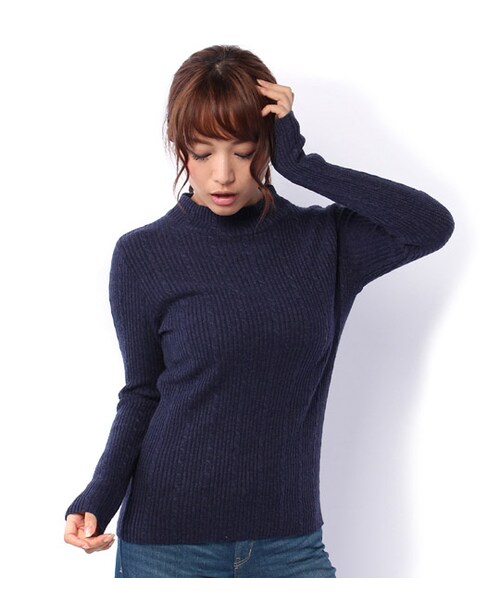 laboratory work（ラボラトリーワーク）の「細ケーブルミックスニットプルオーバー（その他・レディース・アイボリー/ダークレッド/ダークグリーン/ネイビー・M）」の3枚目の写真