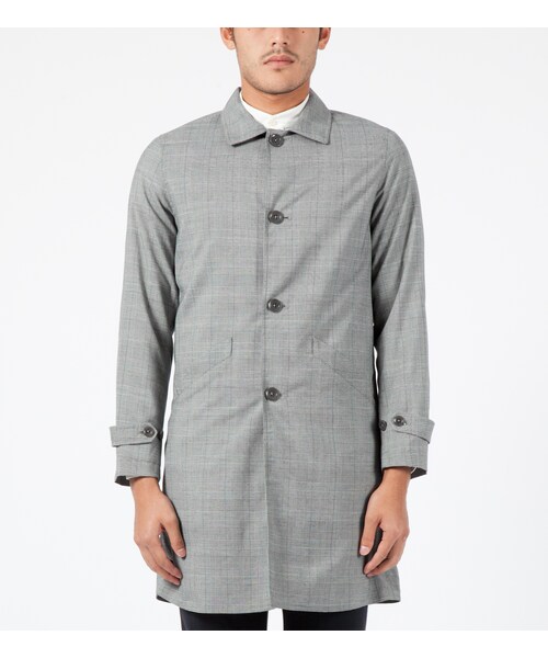 Grey Glen Check Single Coat