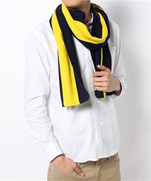 Hilltop（ヒルトップ）の「HILLTOP スクールマフラー（マフラー・メンズ・ホワイト/イエロー/レッド・FREE）」の6枚目の写真