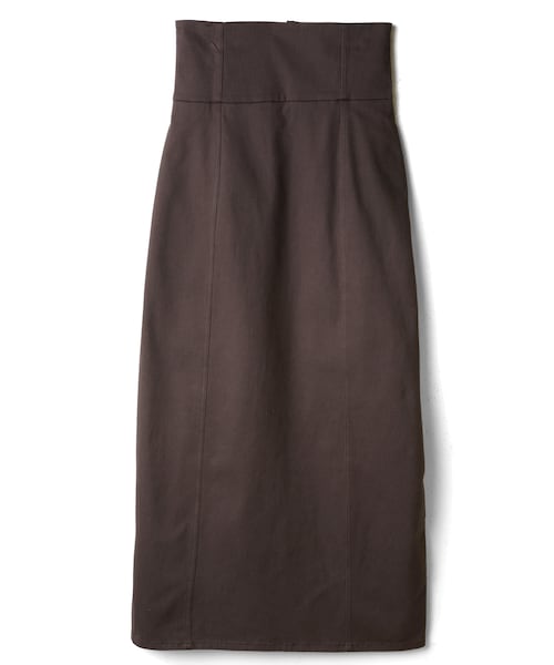 GRL（グレイル）の「バックスリットハイウエストロングタイトスカート（スカート・レディース・ブラック/モカ・S）」の2枚目の写真