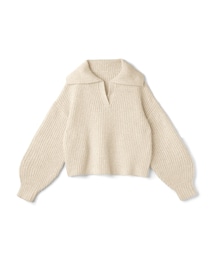 GRL | 片畦編みセーラーカラープルオーバー(ニット/セーター)