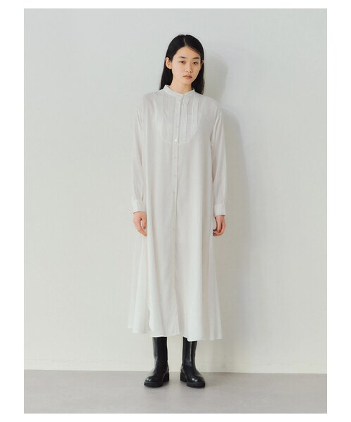 GARAGE OF GOOD CLOTHING（ガレージオブグッドクロージング）の「ピンタックヨークワンピース（ワンピース/ドレス・ホワイト/ベージュ/ネイビー・F）」の20枚目の写真