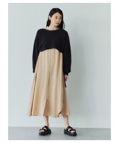 GARAGE OF GOOD CLOTHING（ガレージオブグッドクロージング）の「ピンタックヨークワンピース（ワンピース/ドレス・ホワイト/ベージュ/ネイビー・F）」の8枚目の写真