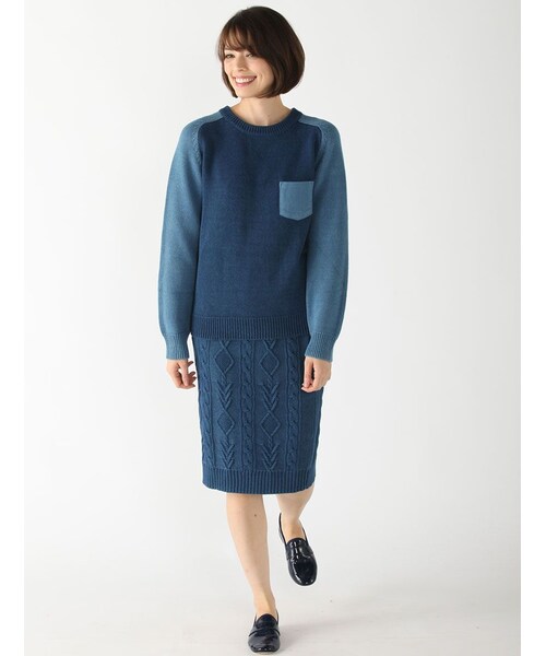 Rinajour（リナジュール）の「インディゴニットP/O（トップス・レディース・INDIGO/USED・F）」の2枚目の写真