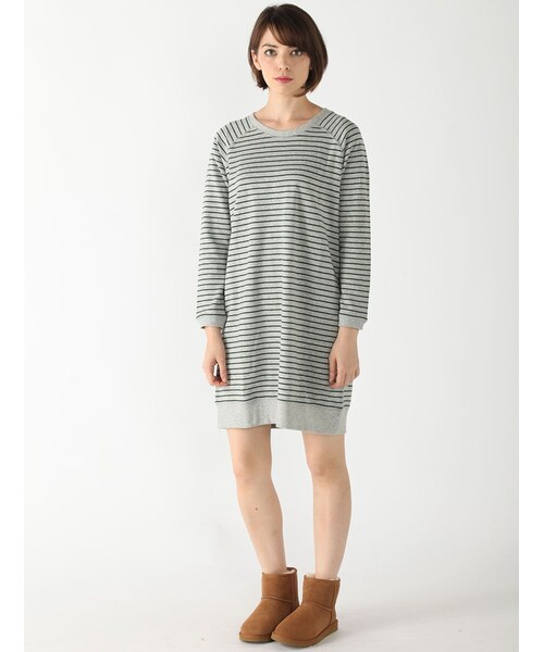 Rinajour（リナジュール）の「リバーシブルOP（ワンピース/ドレス・レディース・GREY/NAVY・F）」の2枚目の写真