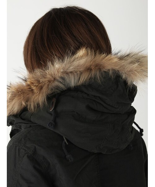 Rinajour（リナジュール）の「RINA-BASIC M-65 PARK（ジャケット/アウター・レディース・CHARCOL/OLIVE・M）」の16枚目の写真