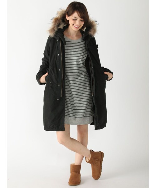 Rinajour（リナジュール）の「RINA-BASIC M-65 PARK（ジャケット/アウター・レディース・CHARCOL/OLIVE・M）」の11枚目の写真