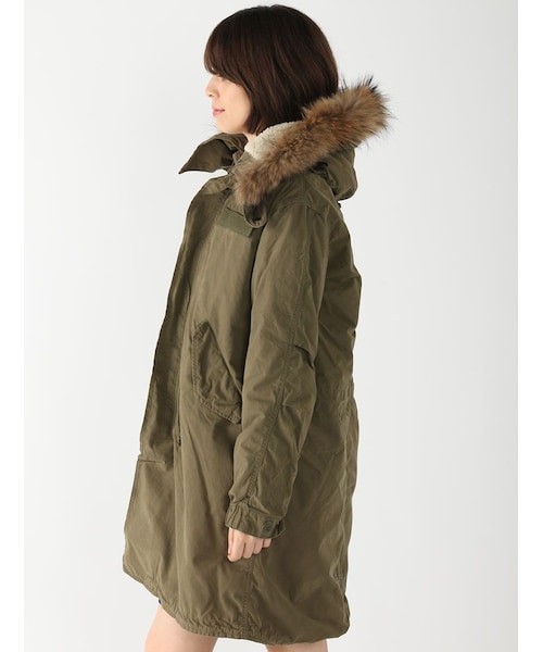 Rinajour（リナジュール）の「RINA-BASIC M-65 PARK（ジャケット/アウター・レディース・CHARCOL/OLIVE・M）」の4枚目の写真