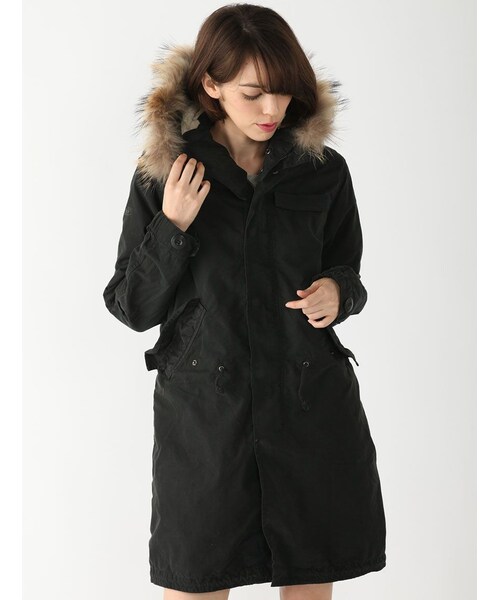 Rinajour（リナジュール）の「RINA-BASIC M-65 PARK（ジャケット/アウター・レディース・CHARCOL/OLIVE・M）」の18枚目の写真