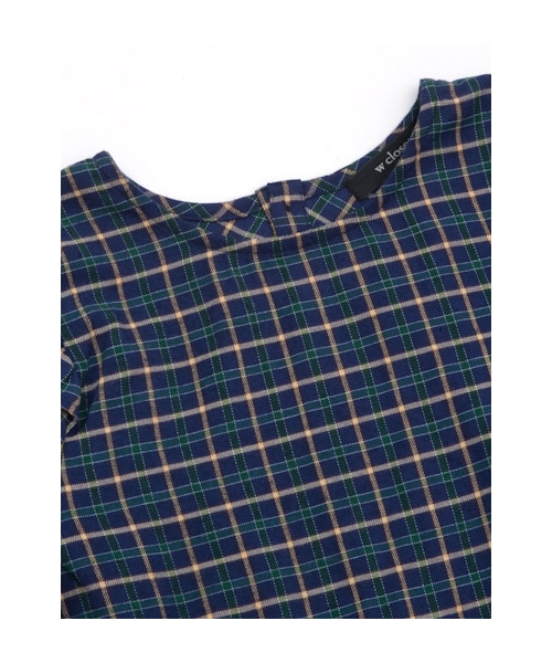 w closet(ダブルクローゼット)の「チェック肩フリル長袖プルオーバー(トップス・レディース・レッド/グリーン/ブルー・FREE)」の7枚目の写真
