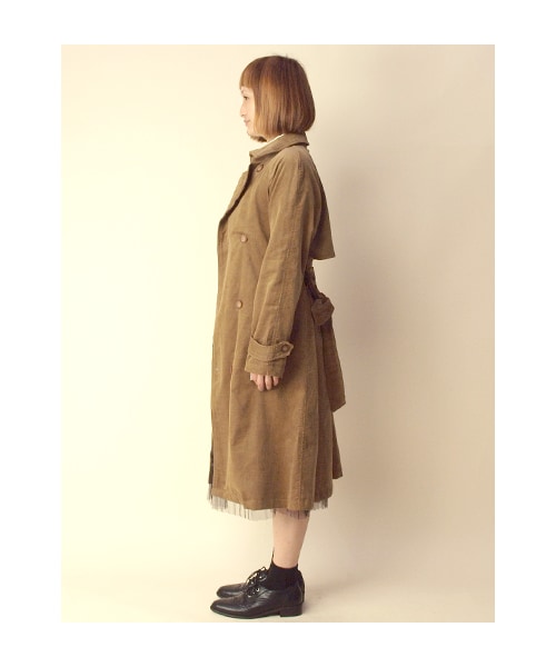 w closet（ダブルクローゼット）の「コーデュロイロングトレンチコート