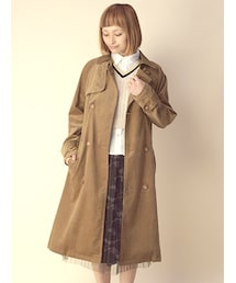 w closet | コーデュロイロングトレンチコート(トップス)