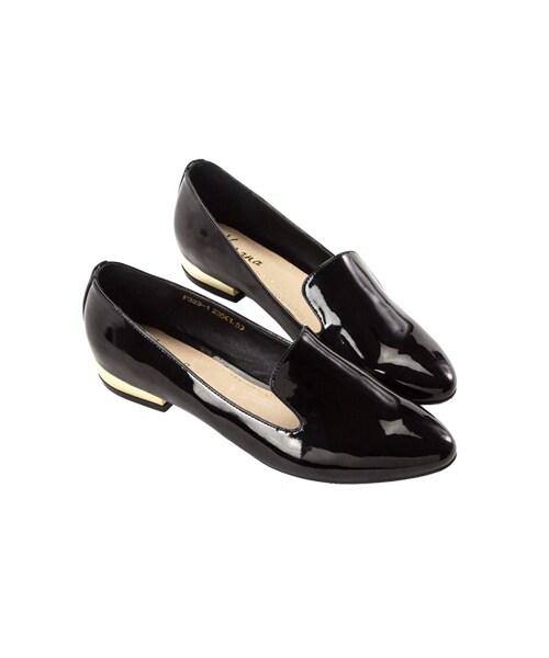 gracegift（グレースギフト）の「漆皮金跟樂福鞋（シューズ・レディース・杏色/黑/深藍・35/36/37/38/39/40/41）」の14枚目の写真