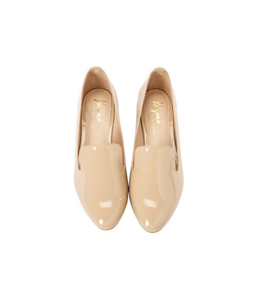 gracegift（グレースギフト）の「漆皮金跟樂福鞋（シューズ・レディース・杏色/黑/深藍・35/36/37/38/39/40/41）」の3枚目の写真