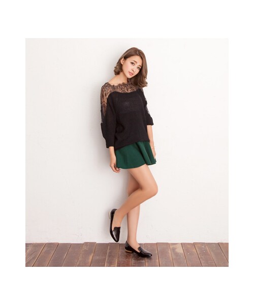 gracegift（グレースギフト）の「漆皮金跟樂福鞋（シューズ・レディース・杏色/黑/深藍・35/36/37/38/39/40/41）」の17枚目の写真