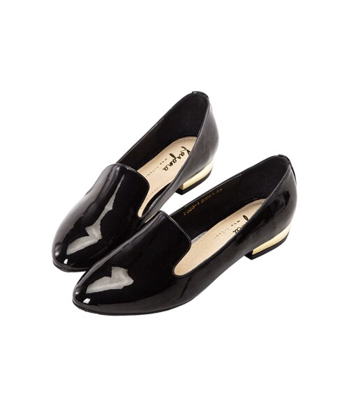 gracegift（グレースギフト）の「漆皮金跟樂福鞋（シューズ・レディース・杏色/黑/深藍・35/36/37/38/39/40/41）」の11枚目の写真