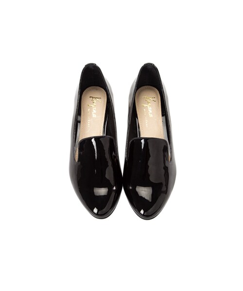 gracegift（グレースギフト）の「漆皮金跟樂福鞋（シューズ・レディース・杏色/黑/深藍・35/36/37/38/39/40/41）」の13枚目の写真