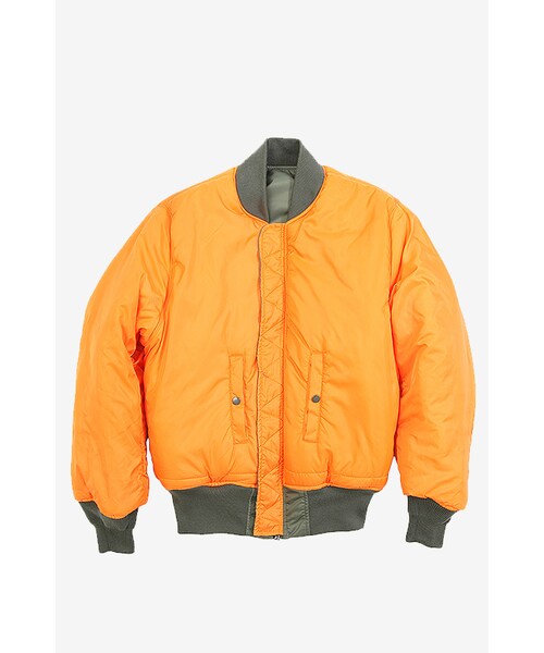 Alpha Industries（アルファインダストリーズ）の「MA-1 Flight JacketS.Green/Orange（トップス・メンズ・S.Green/Orange・S/M/L）」の4枚目の写真