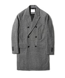 LIFUL MINIMAL GARMENTS. | WOOL HERRINGBONE DOUBLE BREASTED COAT GREY(その他)