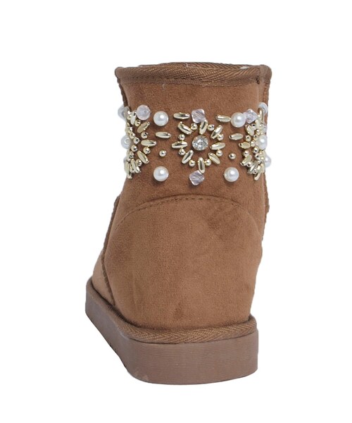 dazzlin（ダズリン）の「【goods】パールビジュームートンブーツ（シューズ・レディース・ブラック/ベージュ/キャメル・S/M/L）」の6枚目の写真
