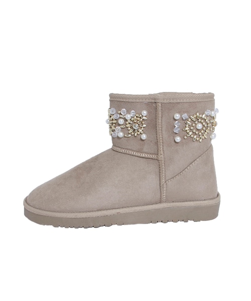 dazzlin（ダズリン）の「【goods】パールビジュームートンブーツ（シューズ・レディース・ブラック/ベージュ/キャメル・S/M/L）」の10枚目の写真