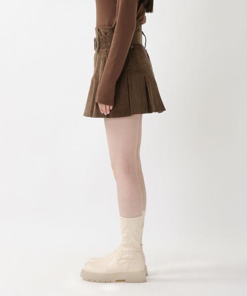 ALAND（エーランド）の「NASTY FANCY CLUB／コールプリーツベルトスカート（スカート・レディース・ブラック(19)/ブラウン(50)・M）」の15枚目の写真
