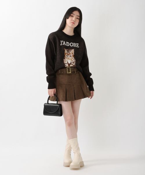 ALAND（エーランド）の「NASTY FANCY CLUB／コールプリーツベルトスカート（スカート・レディース・ブラック(19)/ブラウン(50)・M）」の10枚目の写真