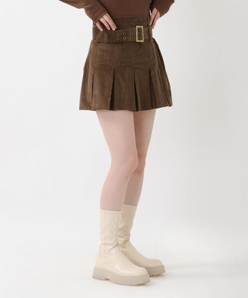 ALAND（エーランド）の「NASTY FANCY CLUB／コールプリーツベルトスカート（スカート・レディース・ブラック(19)/ブラウン(50)・M）」の13枚目の写真
