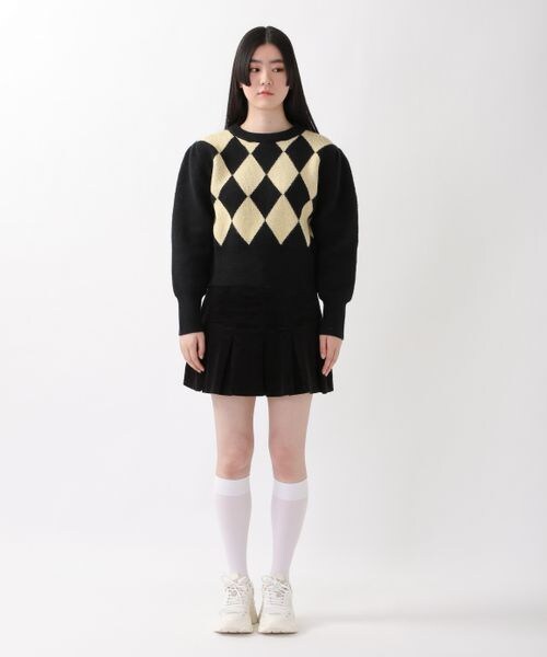 ALAND（エーランド）の「NASTY FANCY CLUB／コールプリーツベルトスカート（スカート・レディース・ブラック(19)/ブラウン(50)・M）」の5枚目の写真