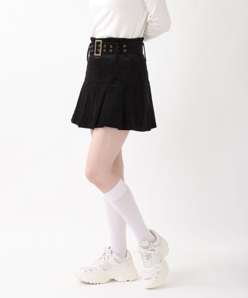 ALAND（エーランド）の「NASTY FANCY CLUB／コールプリーツベルトスカート（スカート・レディース・ブラック(19)/ブラウン(50)・M）」の7枚目の写真