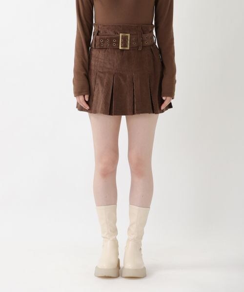 ALAND（エーランド）の「NASTY FANCY CLUB／コールプリーツベルトスカート（スカート・レディース・ブラック(19)/ブラウン(50)・M）」の14枚目の写真