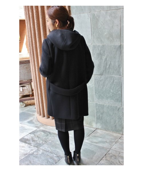 IENA(イエナ)の「《追加予約》フードツキメルトンビーバー コクーンコート(その他コート・レディース・ブラック/ネイビー・36/38/40)」の8枚目の写真