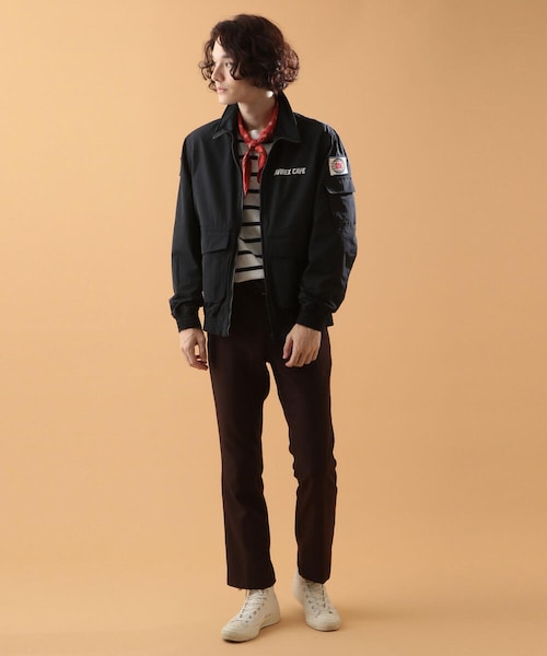 AVIREX（アヴィレックス）の「AVIREX ケーブ ジャケット/AVIREX CAVE JACKET（ジャケット/アウター・メンズ・OFF/WHITE/BLACK/RED/KHAKI/NAVY・M, L, XL, XXL）」の11枚目の写真