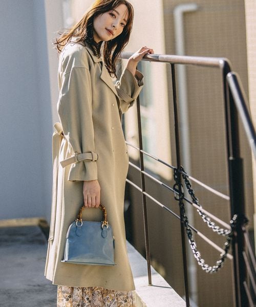 Andemiu（アンデミュウ）の「バンブーハンドルバッグ（バッグ・レディース・ブラック19/アイボリー52/ブルー80・F）」の9枚目の写真