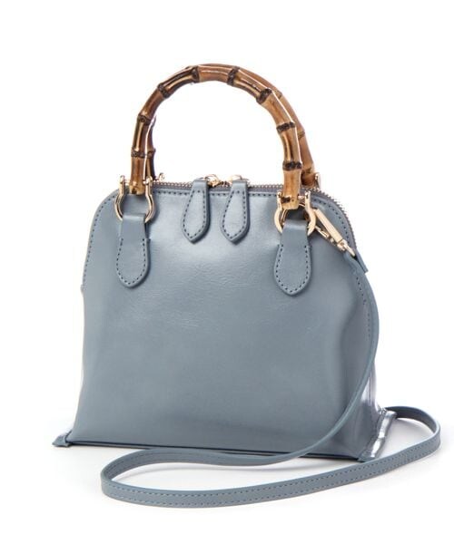 Andemiu（アンデミュウ）の「バンブーハンドルバッグ（バッグ・レディース・ブラック19/アイボリー52/ブルー80・F）」の16枚目の写真