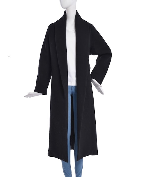 EMODA（エモダ）の「《 ViVi 12月号掲載商品 》【ELDER】ウールガウンロングCO（ジャケット/アウター・レディース・グレー/ブラック・S/M）」の4枚目の写真