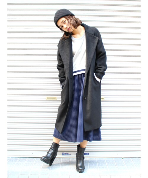 jouetie(ジュエティ)の「チェスタージャン(ジャケット/アウター・レディース・ブラック/ベージュ/ミックス・M)」の5枚目の写真