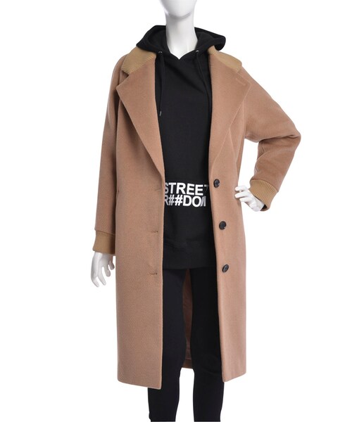 jouetie(ジュエティ)の「チェスタージャン(ジャケット/アウター・レディース・ブラック/ベージュ/ミックス・M)」の6枚目の写真