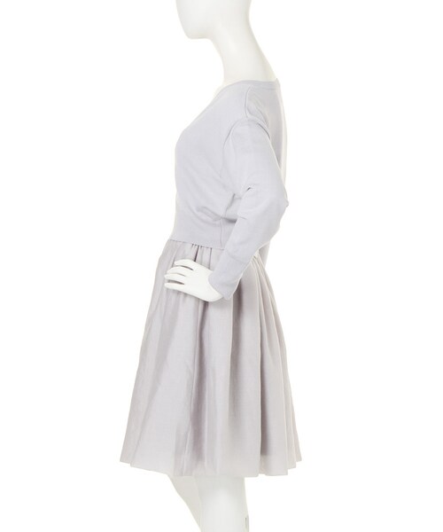 LAGUNAMOON（ラグナムーン）の「【CHIC】Vネックニットコンビワンピース（ワンピース/ドレス・レディース・ブラック/アイスブルー・S/M）」の4枚目の写真