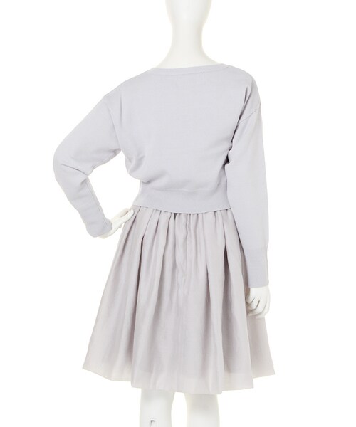 LAGUNAMOON（ラグナムーン）の「【CHIC】Vネックニットコンビワンピース（ワンピース/ドレス・レディース・ブラック/アイスブルー・S/M）」の5枚目の写真