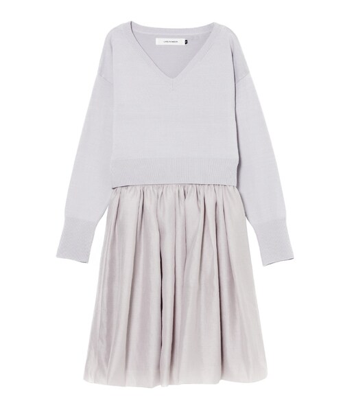 LAGUNAMOON（ラグナムーン）の「【CHIC】Vネックニットコンビワンピース（ワンピース/ドレス・レディース・ブラック/アイスブルー・S/M）」の10枚目の写真