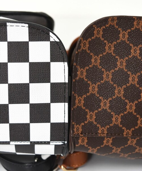 w closet（ダブルクローゼット）の「★先行予約★アソート柄ミニリュック【3月上旬入荷】（バッグ・レディース・ブラック/キャメル/チェッカー・FREE）」の11枚目の写真