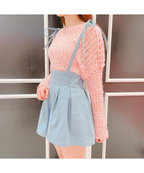 lilLilly（リルリリー）の「リボンデニムショートパンツ【2022S/S】（パンツ・レディース・LT BLUE/INDIGO/BLACK）」の8枚目の写真